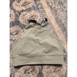 Lululemon Energy High-Neck‎ Longline Ribbed Bra Size 8 Pristine Condition